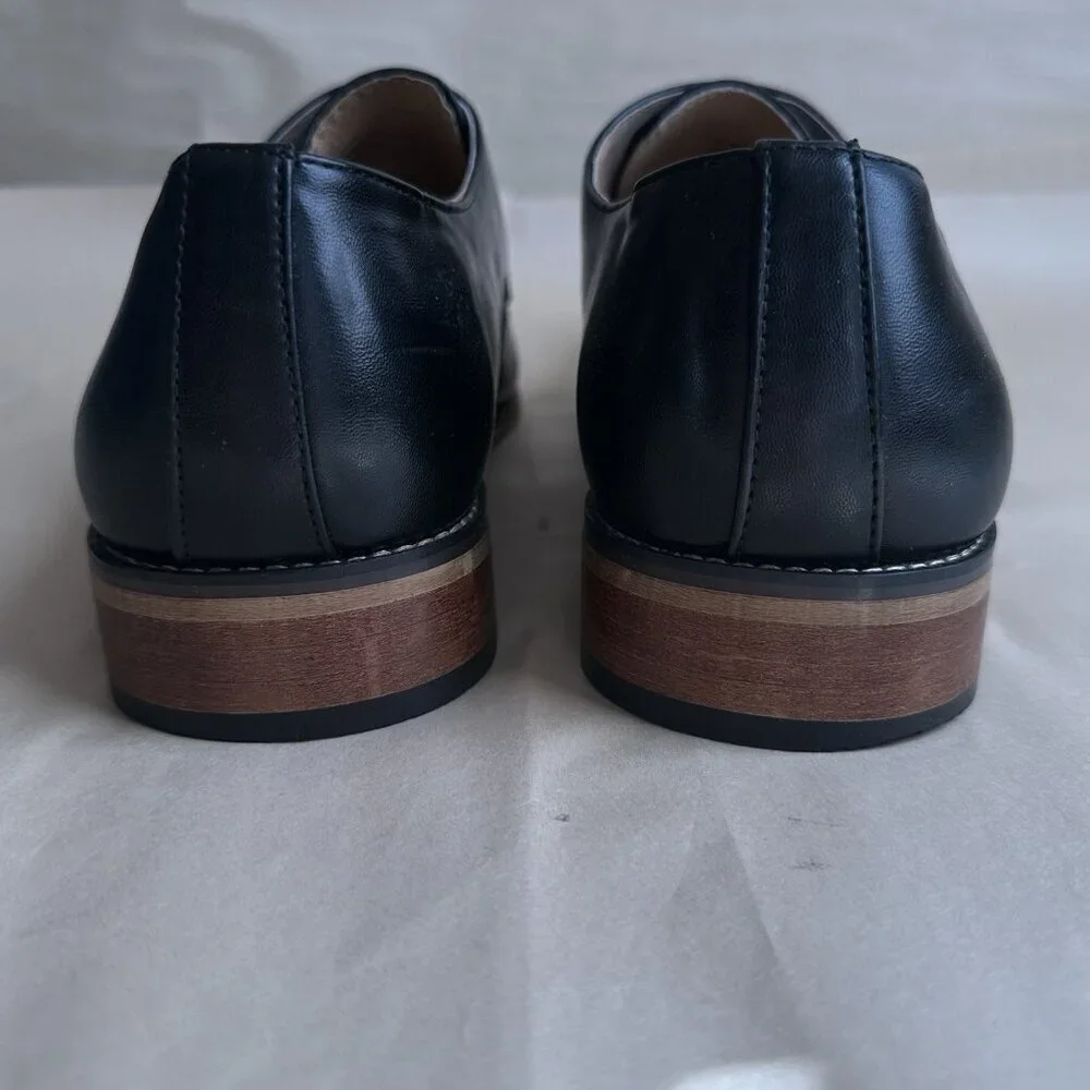 Gino Vitale Men 12 Black Wing Tip Dress Shoe Double Monk Strap Brogue Loafer